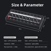8 Channels Mini Headphone Amplifier Ultra-Compact Stereo Audio Amplifier with Power Adapter Earphone Splitter