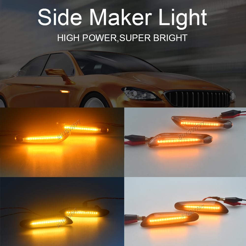 Car Led Dynamic Side Marker Turn Signal Light Indicator Blinker Lamp Signal Lamp For BMW E90 E91 E92 E93 E60 E87 E82 E46
