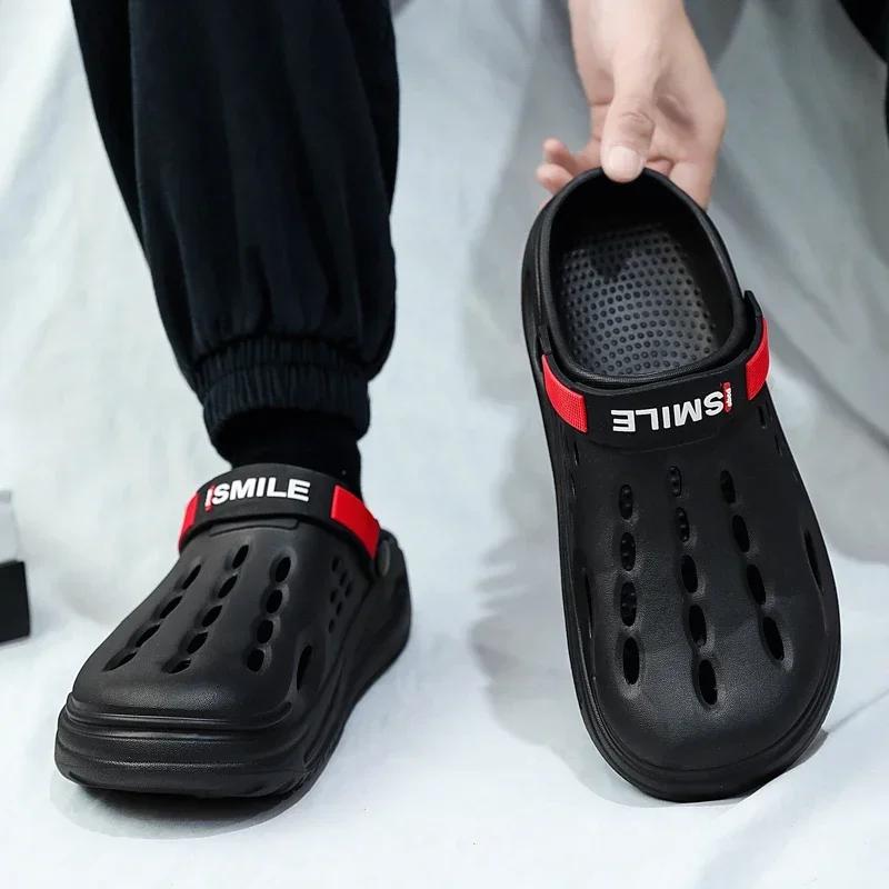 Men's Summer Sandals Men's Slide Slipper Man Luxury 2024 Original Brands Shoes Living Room Slippers Walk Around Home Flip Flop