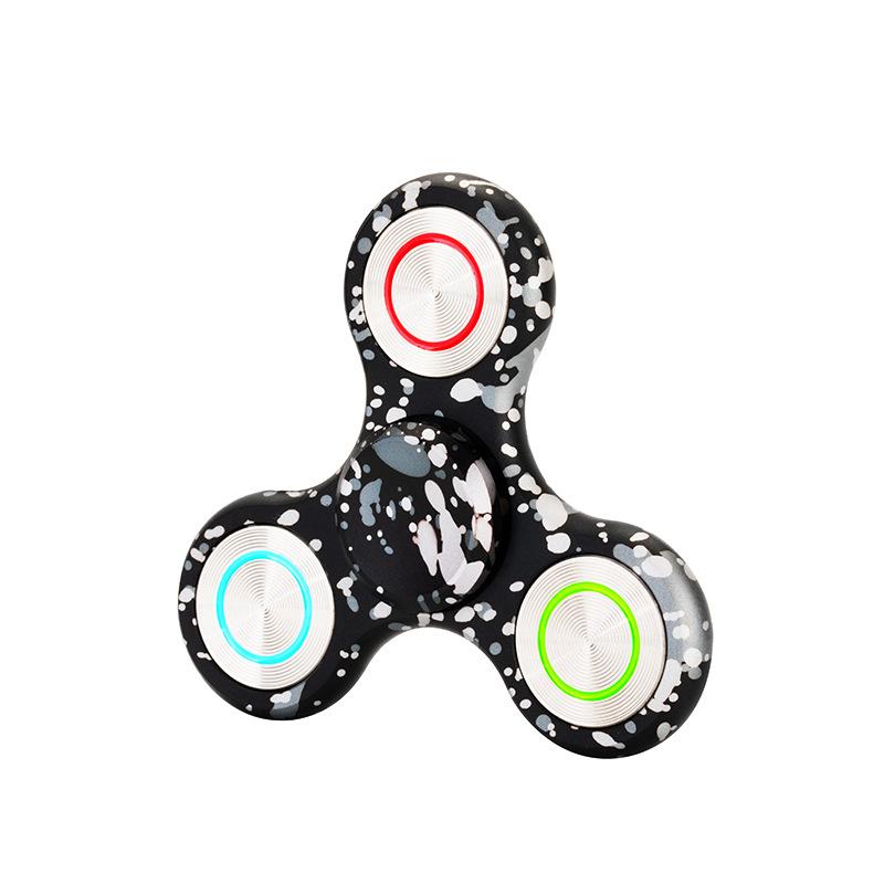 3 Colour Luminous Metal Fidget Spinner Camouflage Triangle Hand Spinner Fidget Playthings designed for Adult Office Stress Reliever Playthings