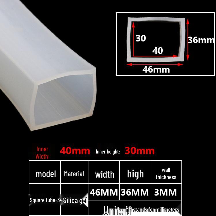 High-Temperature Resistant Silicone Square Tubing: Durable, Customizable, Aging-Resistant Rubber Sheath and Hollow Sealing Strip.