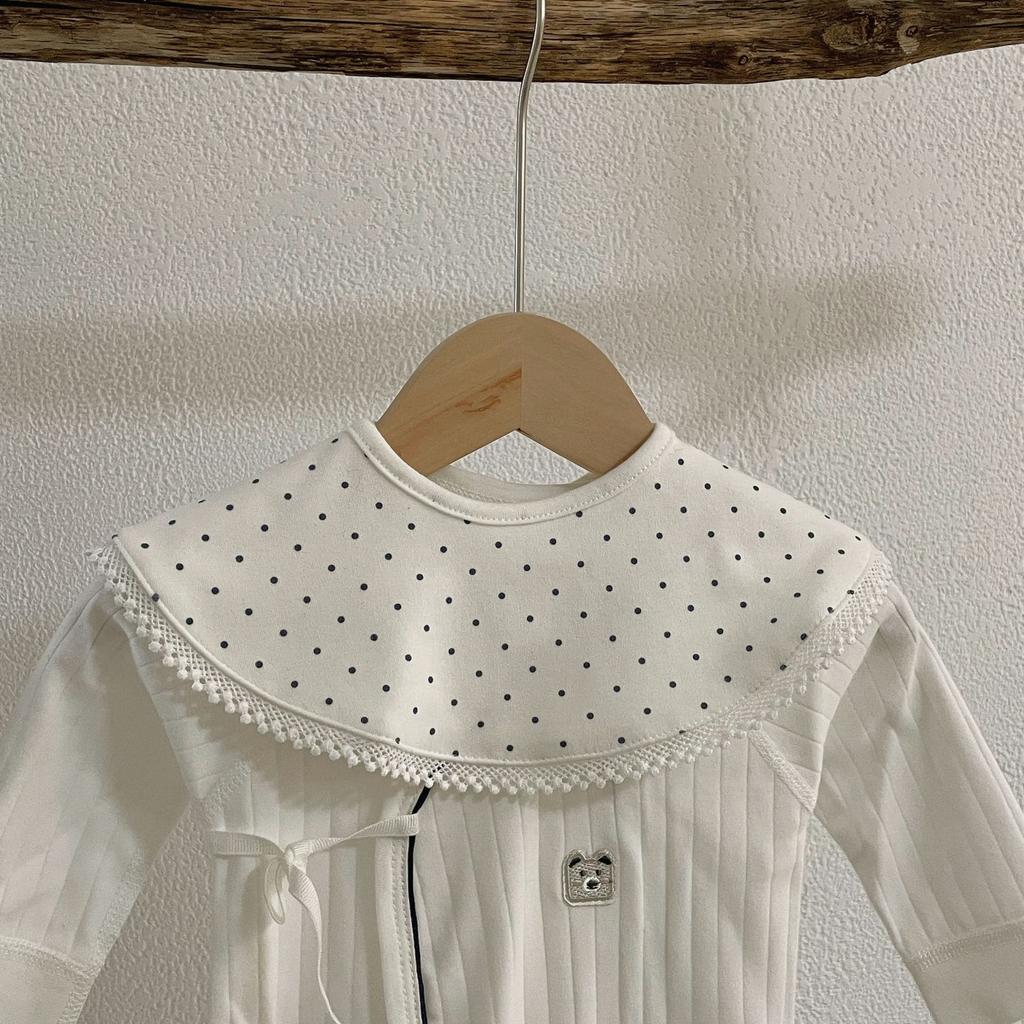 360 Grad drehbare Baby-Lätzchen aus reiner Baumwolle, Spucktücher, Aufstoßtücher, Baby-Falscher Kragen, Sabber-Lätzchen für Kleinkinder