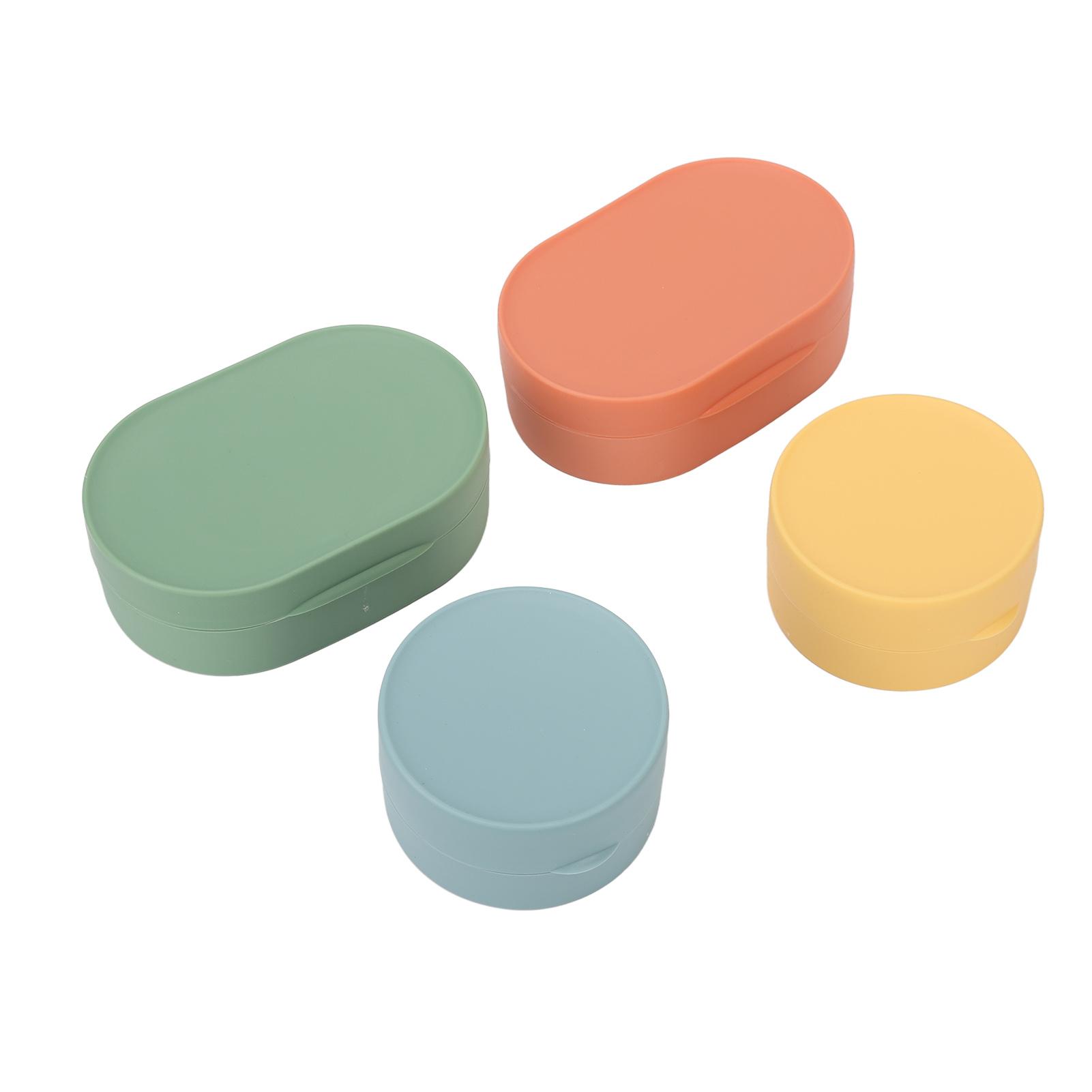 

4 шт. мыльницы, переносные круглые овальные держатели, контейнеры для туалетного мыла, коробки для хранения с пенообразующими сетками