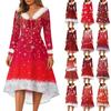 Sukienki na imprezę świąteczną z nadrukiem dla kobiet Vintage sukienka midi na Boże Narodzenie Sukienki codzienne Sukienka koktajlowa Sukienki na imprezę świąteczną