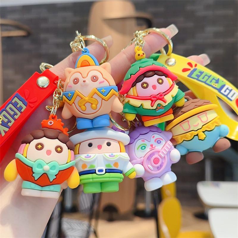 Eggy Theme Party Game Characters Toy Key Chain Bag Car Pendant Decoration Table