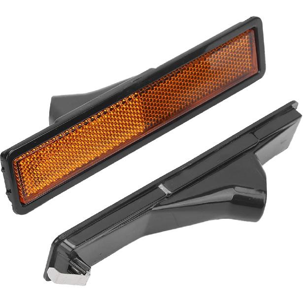 Yctze Side Marker Lamp Housing 2pcs Front Side Marker Light Cover Lens 63141377849 Replacement for E30 E32 E34 318i 325i 525i 735i(yellow)