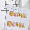 Pikachu Bumblebee 3D Resin Nail Art Set - 10 Cute Childlike Wearable Nail Patches