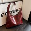 Large Capacity Red Vintage Style Shoulder Tote Bag For Women Ideal Wedding Accessory