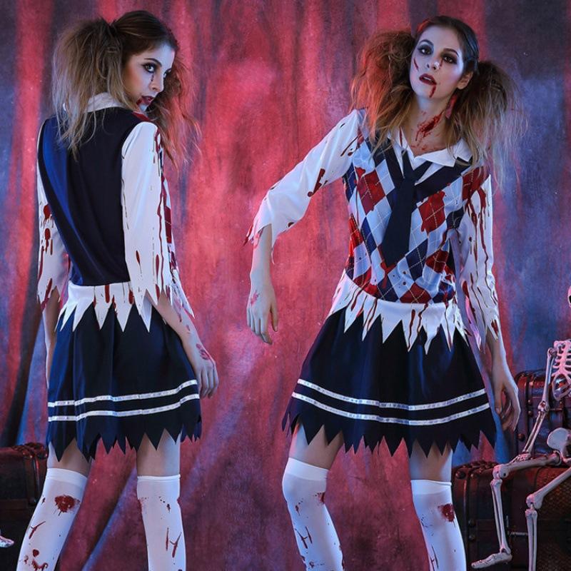 

Новый костюм для ролевых игр в реальной жизни, костюм вампира-демона на Хэллоуин, костюм студента-зомби-призрака, разделен на одну часть и отправлен. M