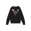 Jordan Flight Logo Print Woven Pullover Hoodie Men Tops Black CZ1206-010