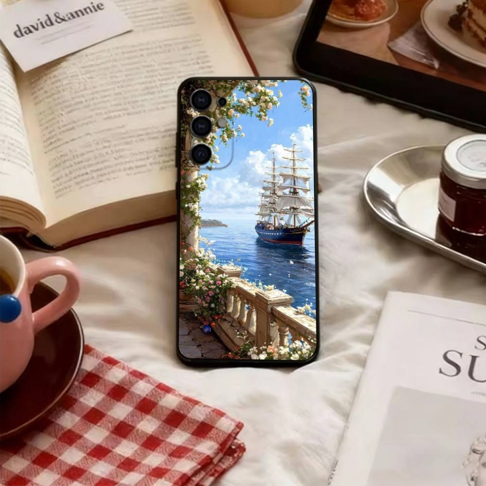 

Sailing ship Phone Case Soft black For Samsung S25,S24,S21,S22,S23,S30,Ultra,S20,Plus,Fe,Lite Samsung S24fe