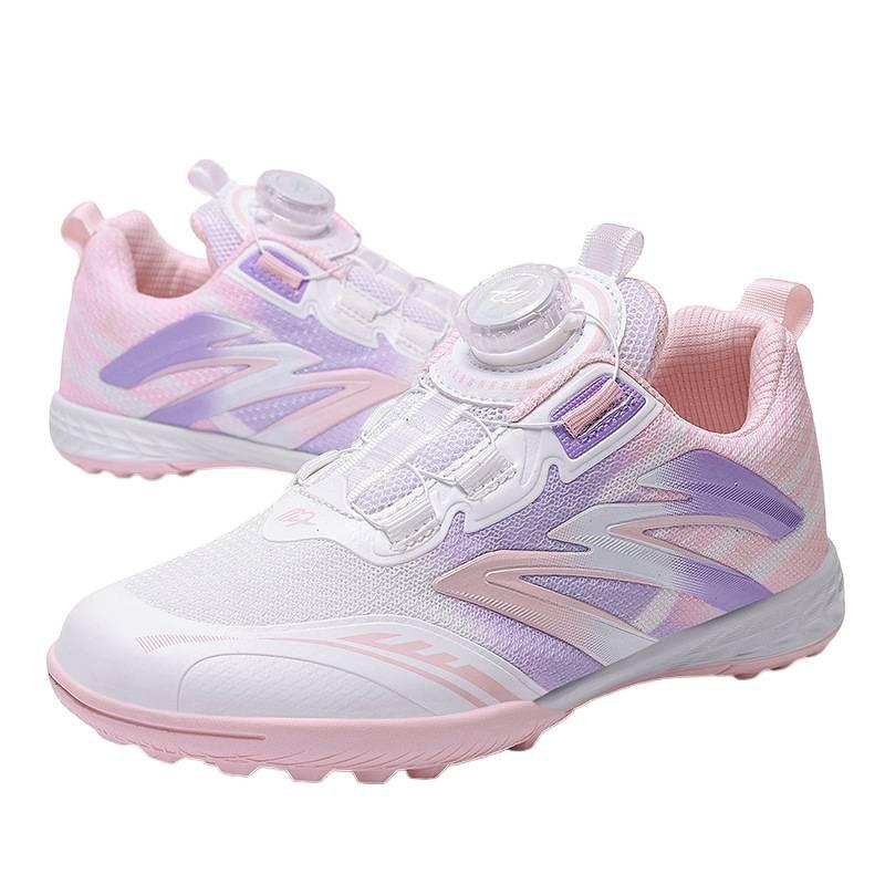Children'S Mesh Breathable Children'S Football Shoes Girls' Primary School Students Tf Broken Nail Mesh Football Training Shoes