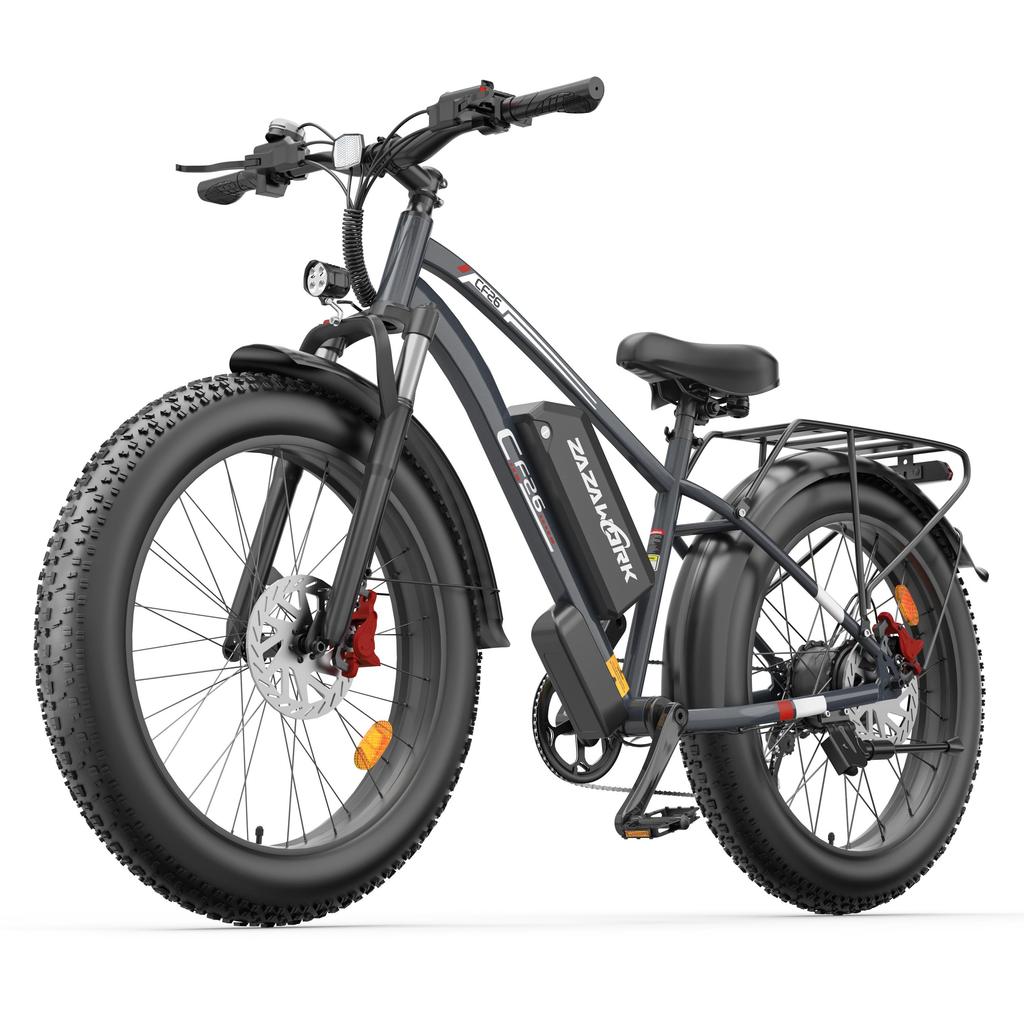 ZAZAWORK Bicicletă Electrică CF26 1000W All-Terrain Roți Off-Road de 26 Inch Viteză Maximă 50KM/H Autonomie 100KM Sarcină 150KG E-Bicicletă de Munte