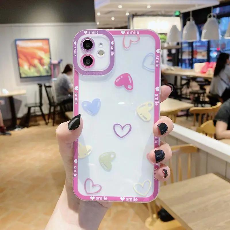 Case for Samusng Galaxy S25 S24 S21 S22 S23 Ultra S25 Plus S20 S21 S24 FE A55 A54 A35 A53 A34 A16 5G Cover Love Heart Wave Point