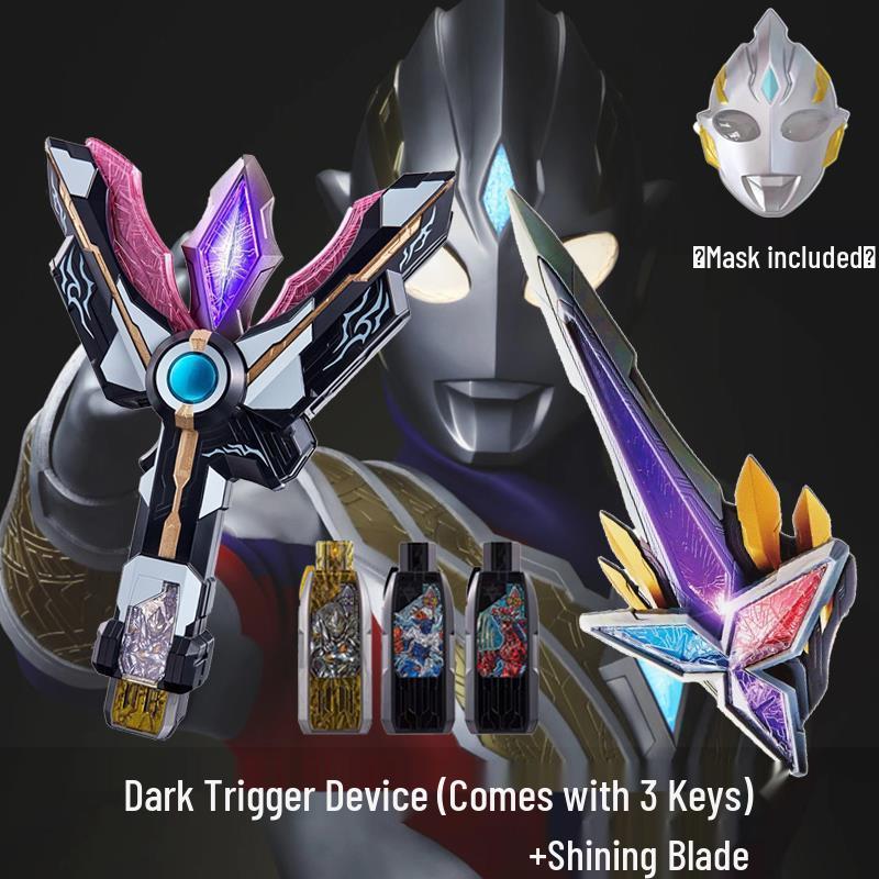 Ultraman Dark Trigger Shining Blade Henshin Ring with Victory Light Stick