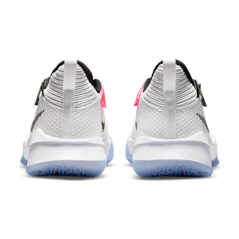 Nike Zoom Flight 2 Abrasion Resistant Breathable Low Top Children's Basketball Shoes Hundred Pink Black Sneakers DB6708-100