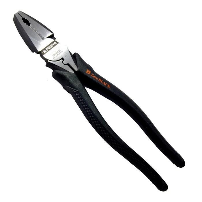 Fujiya Electrician s Offset Pliers Zero BLACK 3300N-225 Black 225mm