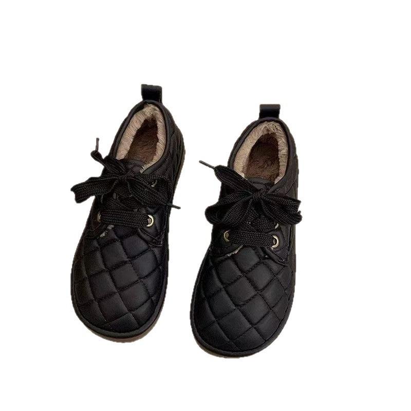 Doudou shoes women's new autumn and winter not tired feet women's shoes soft-soled bread cotton shoes plush loafers