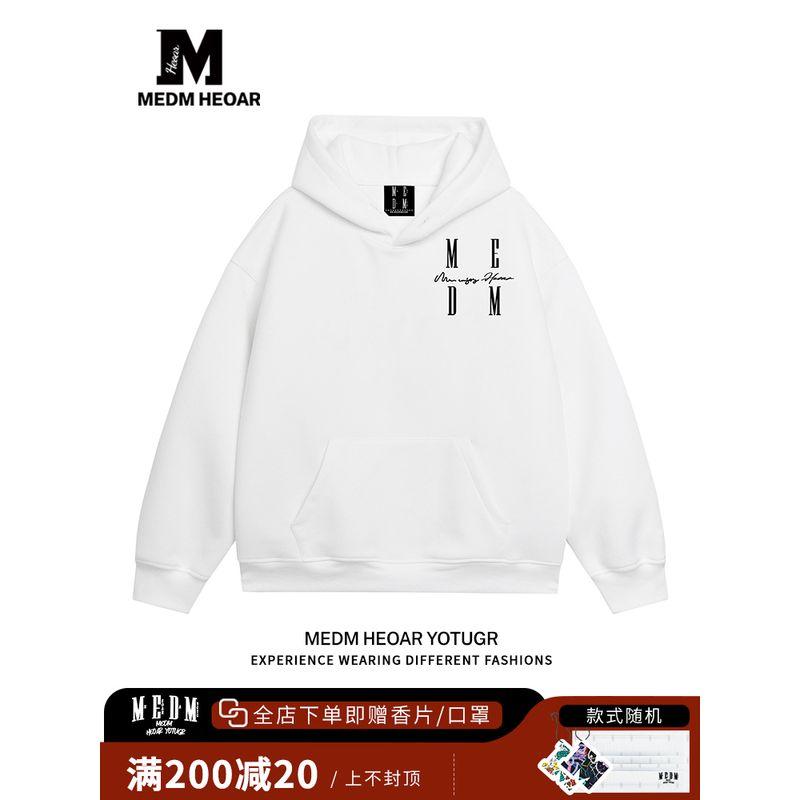[Three Labels Complete] Medm Heoar [Same Style as Wang Heyi] American Hoodie Couple Fashion Brand Top