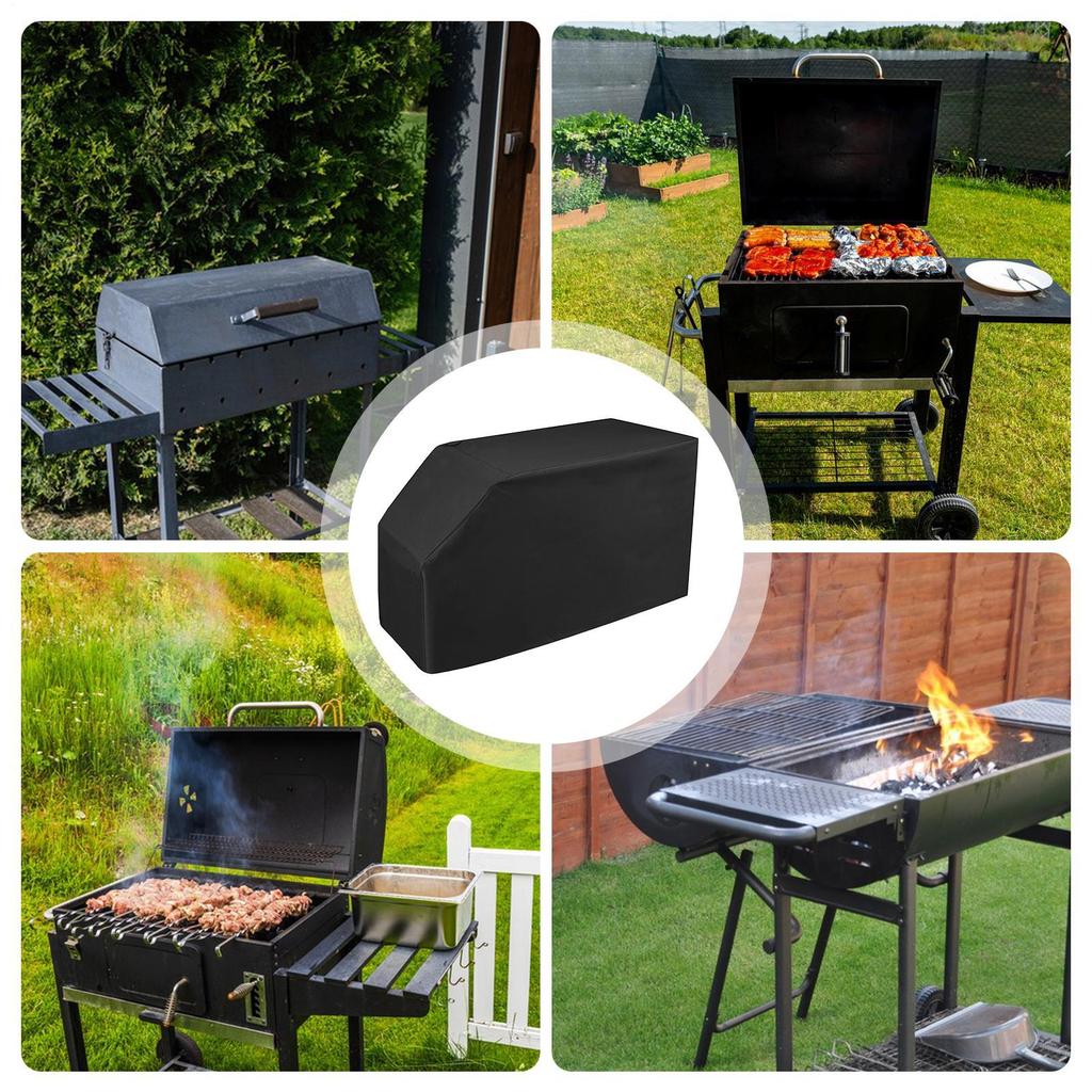 Heavy Duty Grill Cover Fade Resistant Waterproof Portable Protection Charcoal Grill Cover For Table Cart Pit Yard Patio Porch