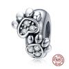 WOSTU 925 Sterling Silver Animal Cat Charm Pendant Heart Family Ladybug Bee Beads Fit Original Bracelet DIY Jewelry For Women