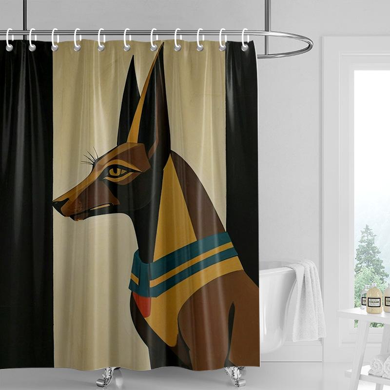 Heimdekoration Duschvorhänge Für Badezimmer Wasserdichtes Vorhangmaterial Moderner Nordischer Stil Wohnzimmer Ägypten Pharao Retro