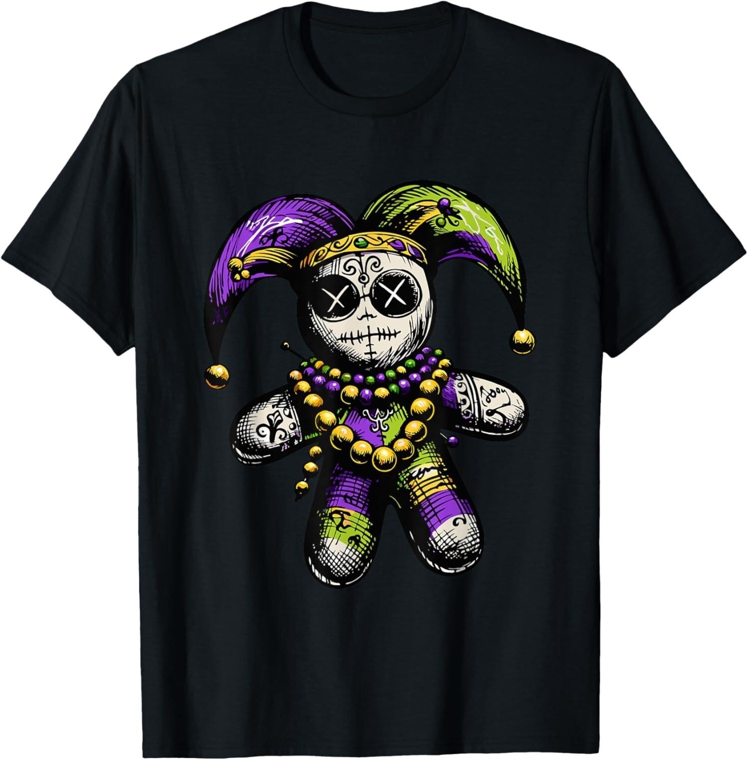 Mardi Gras Witch Doctor Goth Voodoo Doll Design Unisex T-Shirt S