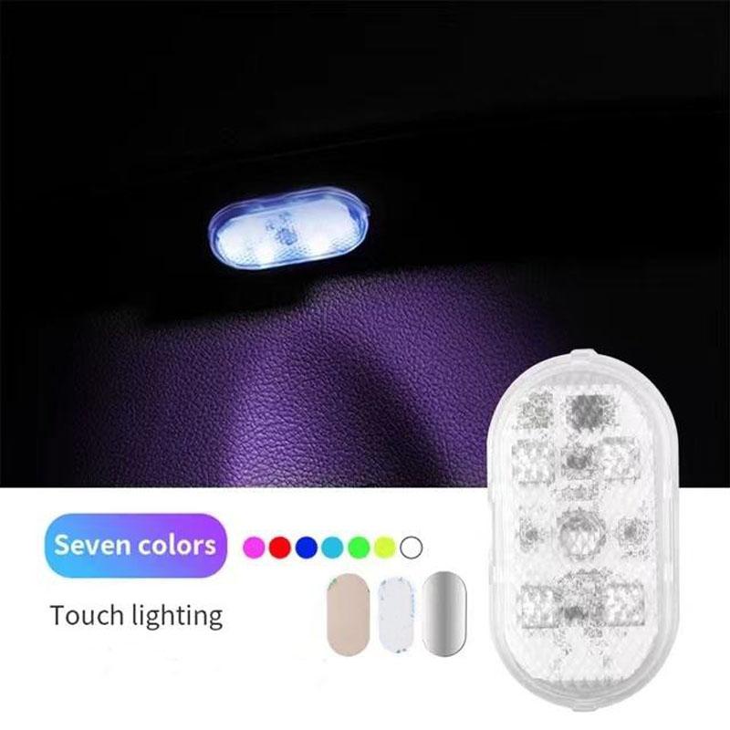 Rechargeable Magnetic Touch Light Hand Car Roof Magnets Ceiling Lamp Indoor Car Night Reading Lights Colorful Car Interior Lamp