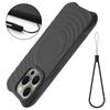 For iPhone 13 Pro Max Magnetic Case Textured Liquid Silicone Phone Case with Strap
