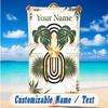 Decorative Artwork Theme Beach Towel Personalized Custom Name & Text Soft Quick Dry Beach Towel for Swimming Travel