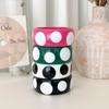 1Pcs European American Cross Border New Black White Spot Symmetrical High Grade Resin Bracelet Retro Fashion Luxury Round