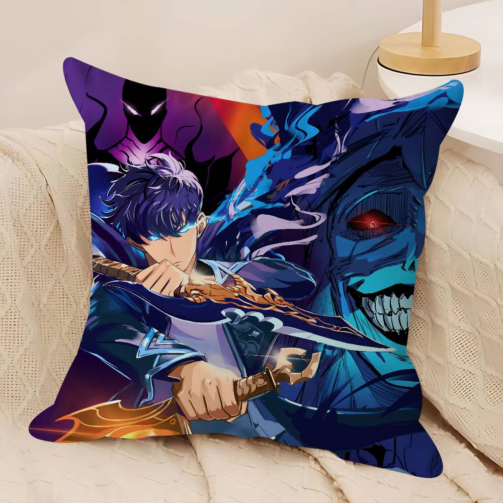 Cartoon Solo L-Leveling Kissenbezug Für Schlafzimmerzimmer Und Wohnzimmer Sofa Dekorative Kissenhülle