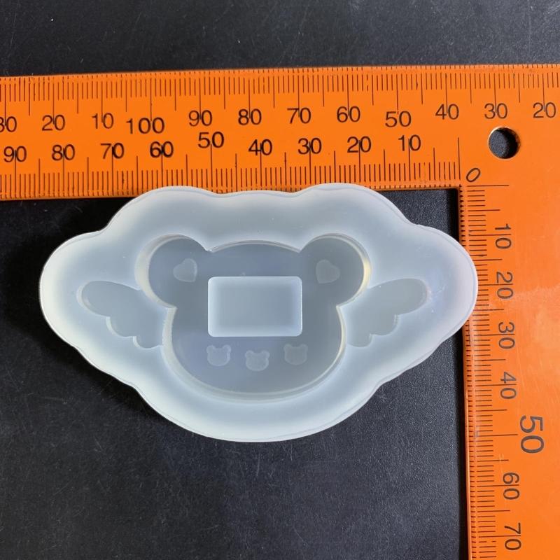 Shiny Silicone Decoration Molds Angel Bear Bowknot Ornament Keychain Mold DIY Pendant Jewelry Epoxy Resin Crafting Mold