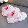 Children's Sneakers 2024 New Girls Love Embroidery Casual Shoes Fashion Leather Kids School Running Sports Shoes Soft Hook Loop