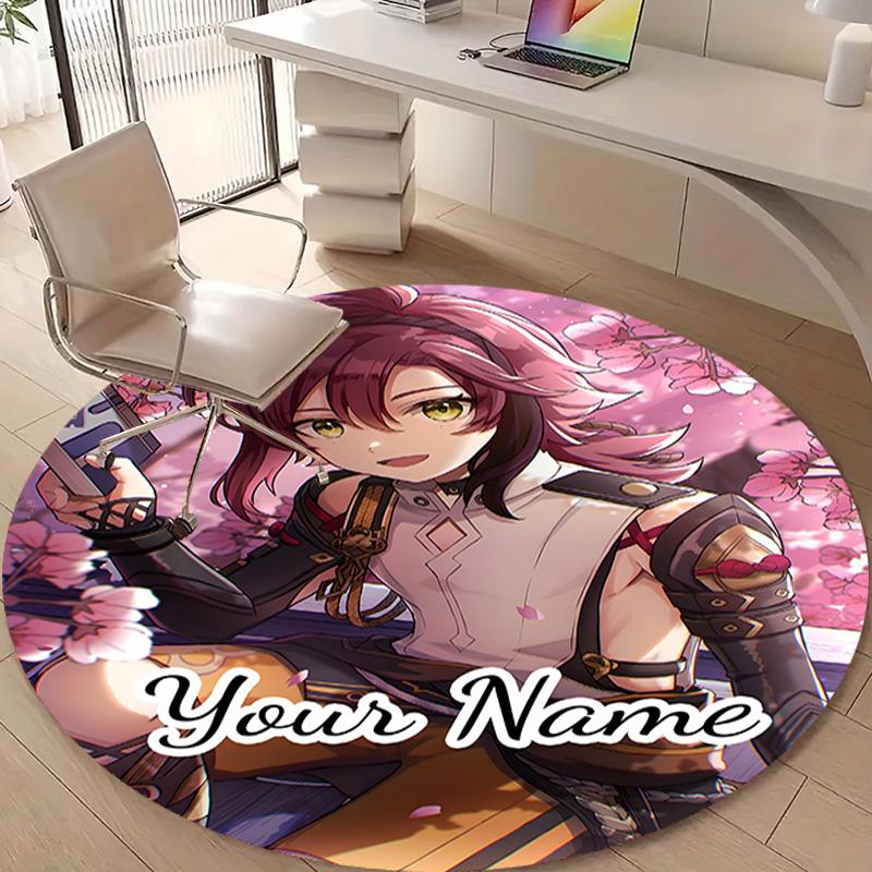 Personalized Genshin Impact Round Chair Office Rug - Perfect for Mat, Office Chair & More - Ideal Gift for Birthdays and Holidays