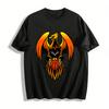 Flaming Phoenix Holding Basketball Graphic Casual Sports T-Shirt Pure Cotton T-shirt