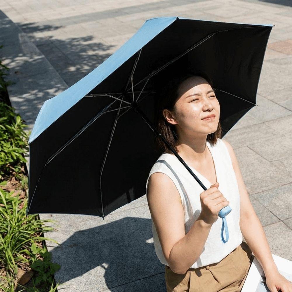 Solid Color Pocket Sunscreen Umbrella Ultra-Light Sunshade Parasol Dual-Use Umbrella Travel Use