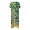 Women's Casual Dresses Printed Dresses Summer Dresses Printed Pleated Round Neck Midi Dresses Basic Classic Outdoor Daily Short Sleeve Loose Dresses