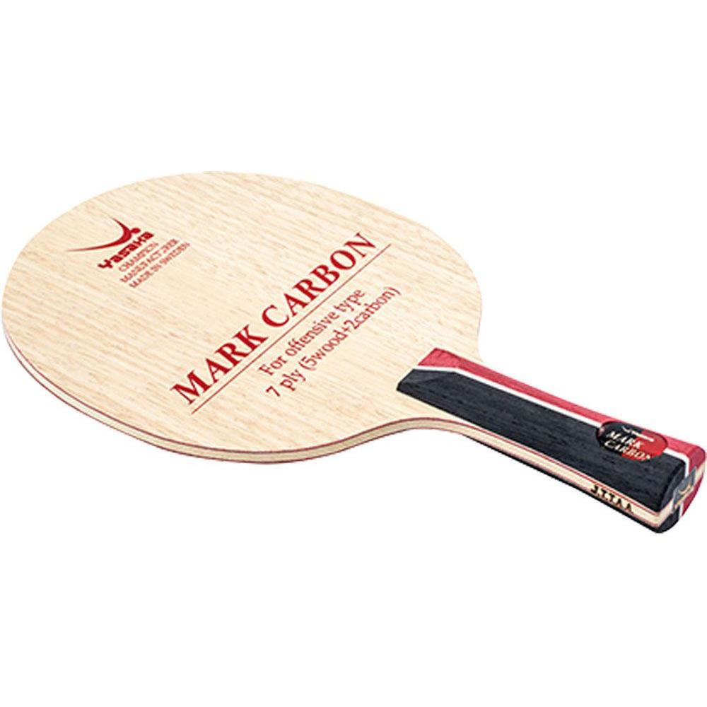 Used Yasaka Table Tennis Mark Carbon FLA Flare Attack Racket MARK CARBON Shakehand Stability Repulsion Club Activities Club Practice Training Match