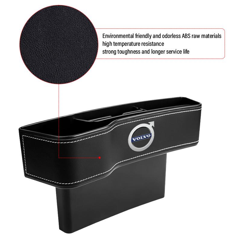 Multifunctional Car Seat Crevice Storage Box Seat Gap Slit Pocket Manager For Volvo 240 C70 S40 S50 S60 S70 S80 S90 V40 V50 V60 V90 XC40 XC60 XC90