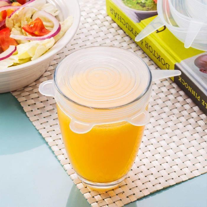 SHOP-STORY - Pack of 6 Universal Stretchable Food Grade Silicone Lids For Square, Rectangular or Oval Containers