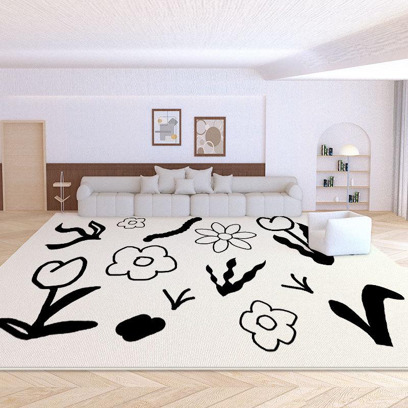 2024 Cream Loop Velvet Living Room & Bedroom Carpet - Waterproof, Stain-Resistant, Durable