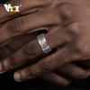 Vnox 8mm Spinner Kreuzring für Herren, Biblischer Gebets-Fingerring, Stressabbau Edelstahl Drehbarer Ring, Glaubensschmuck