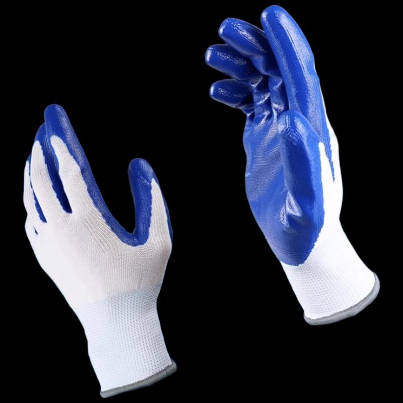 

Дышащие износостойкие рабочие перчатки с резиновым покрытием Peihao One Size (12 Pairs)