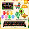 35pcs Fiesta Party Decorations Set -  Balloons,Taco Balloon,Cactus Llama Foil Balloons &Backdrop Etc Mexican Party Decorations