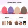 50pcs Finger Air Cushion Puffs, Mini Air Cushion, Wet and Dry Foundation Make-up Makeup Pad, Mini Travel Portable Finger Tip Makeup Sponge