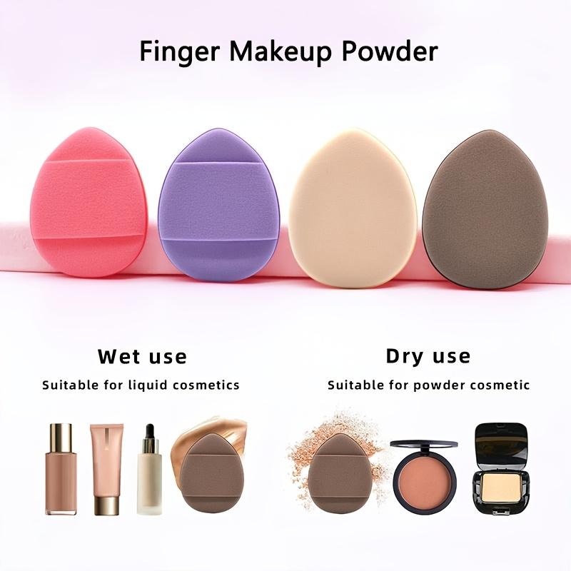 50pcs Finger Air Cushion Puffs, Mini Air Cushion, Wet and Dry Foundation Make-up Makeup Pad, Mini Travel Portable Finger Tip Makeup Sponge