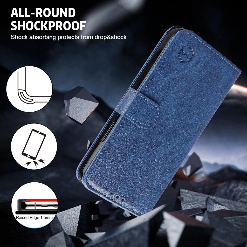 For Google Pixel 8 Pro Solid Color PU Leather Wallet Case Well-protected Cell Phone Stand Cover