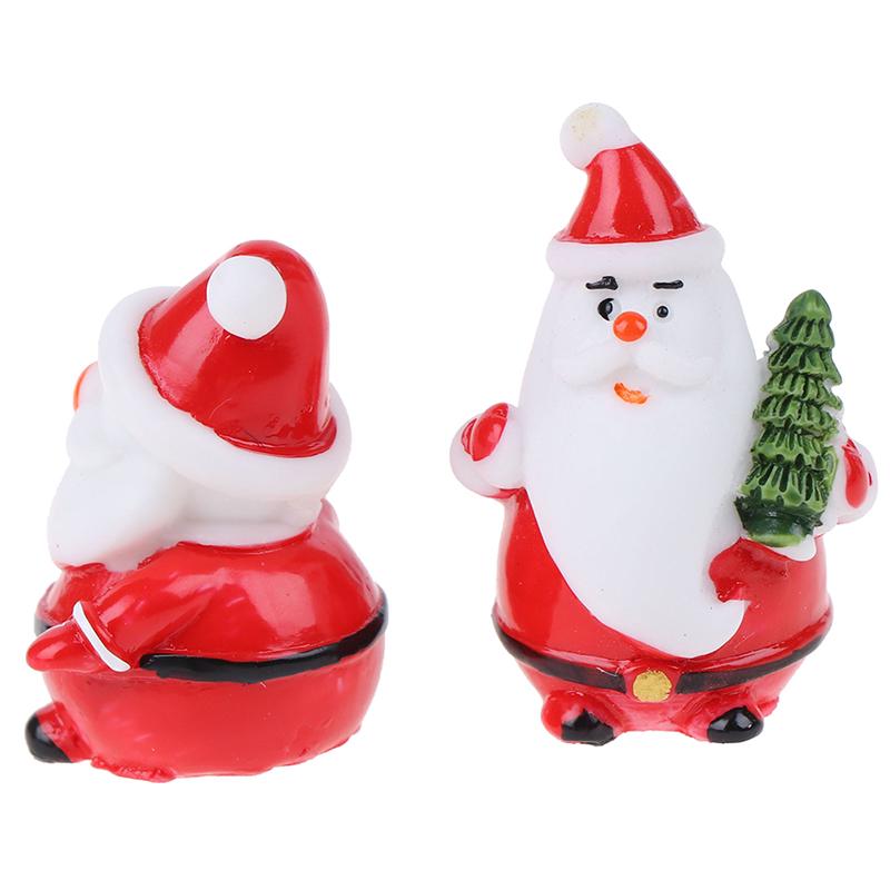 Santa Claus Snowman Diy Miniature Figurine Xmas Garden Decor Micro Landscape
