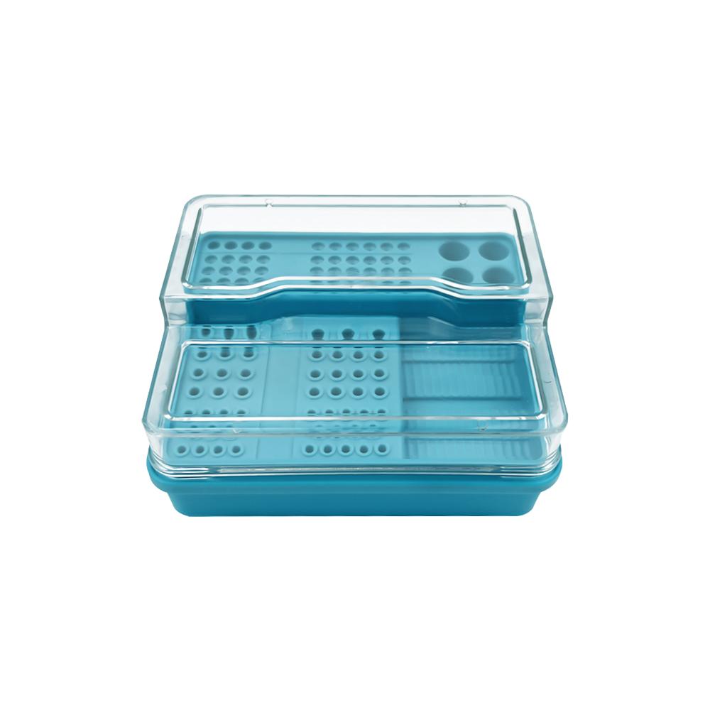 Scatola Endo Dentale a 96 Fori Porta Frese Endo Sterilizzazione Posizionamento Custodia Multifunzione Strumenti Laboratorio Odontoiatrico Nuovo